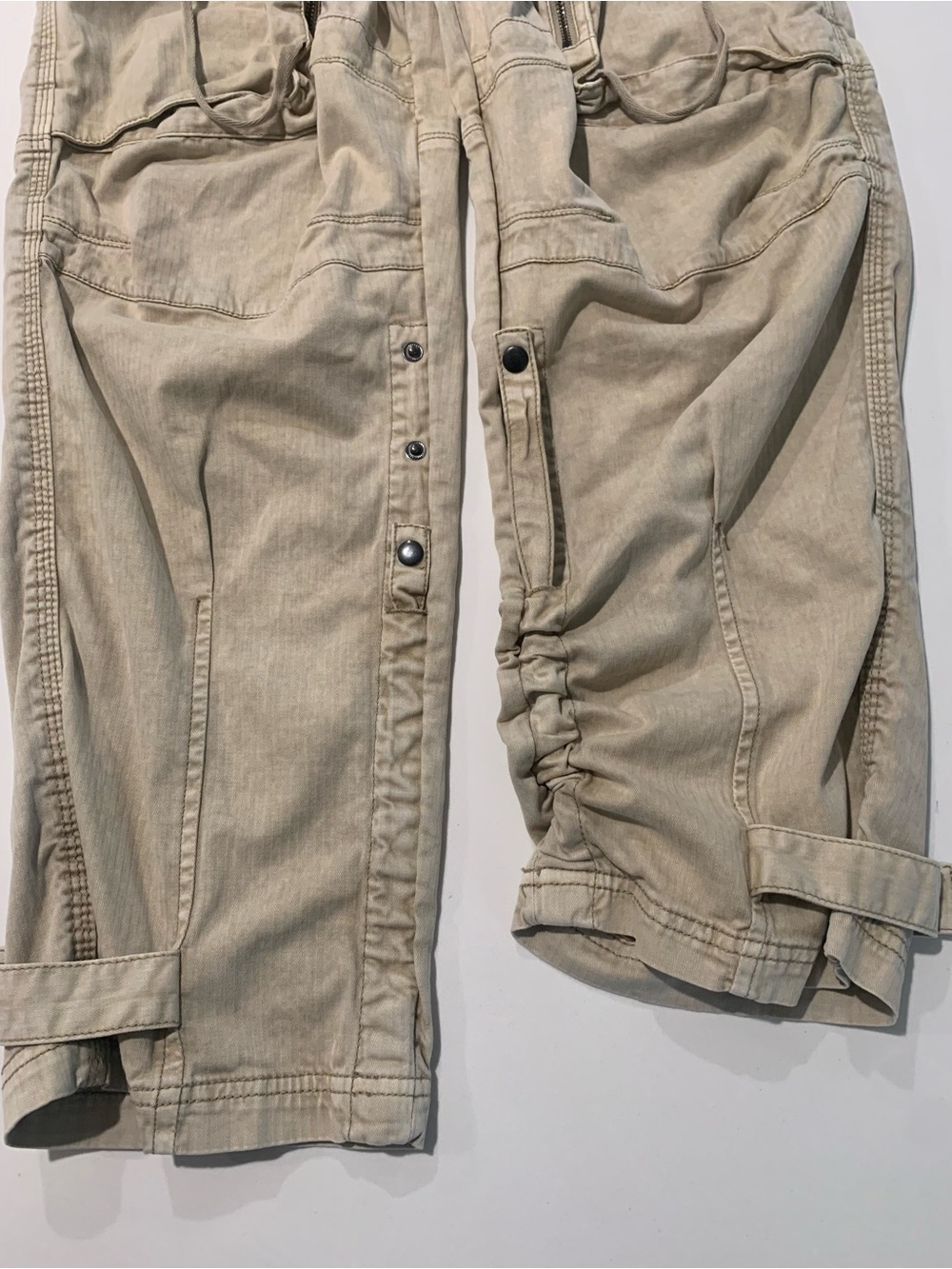 We The Free Can’t Compare Slouch Khaki Cargo Utility Pants Streetwear Gorpcore S - Picture 9 of 16